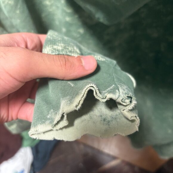 mens cotton citizen revolve distress tie dye green zip up hoodie size large - Picture 7 of 8